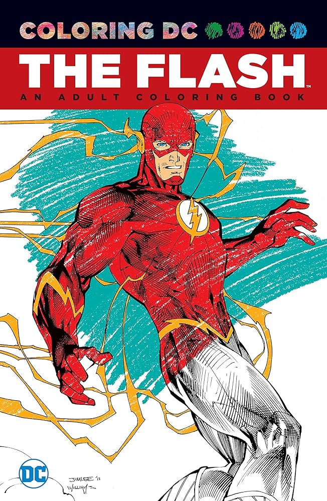 The flash adult coloring book an adult coloring book dc ics inc libros