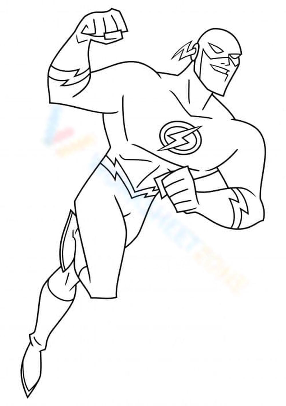 Free printable the flash coloring pages for kids