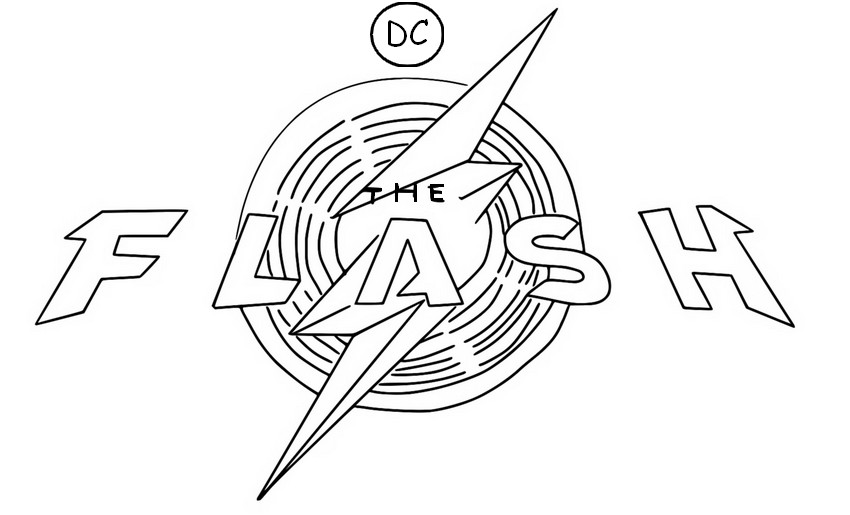 Coloring page the flash logo