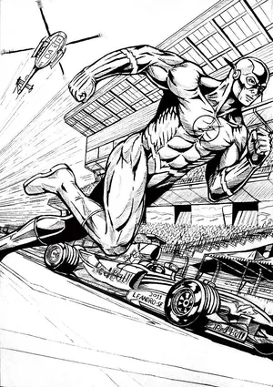 Flash superhero coloring pages