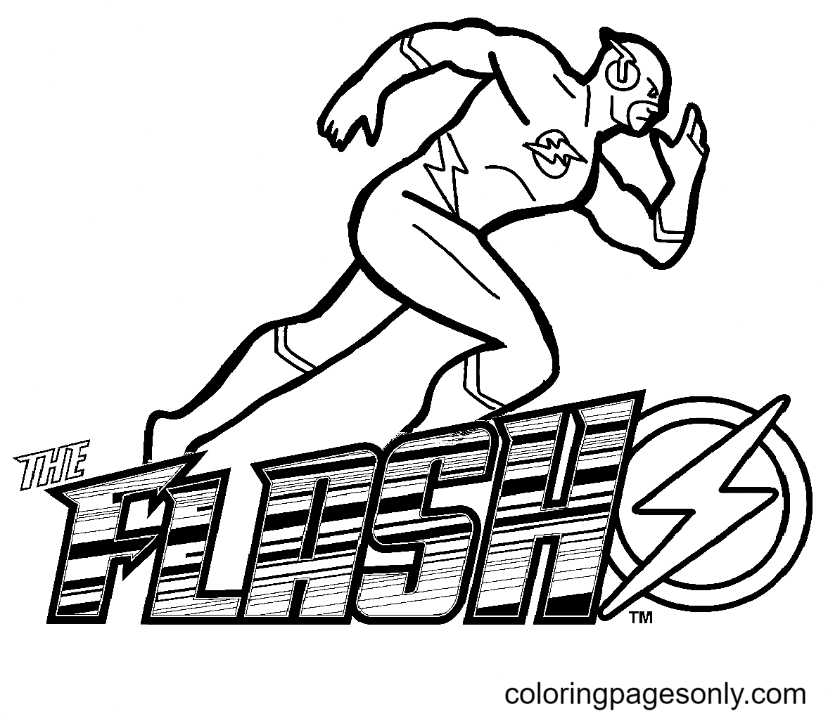 The flash coloring pages