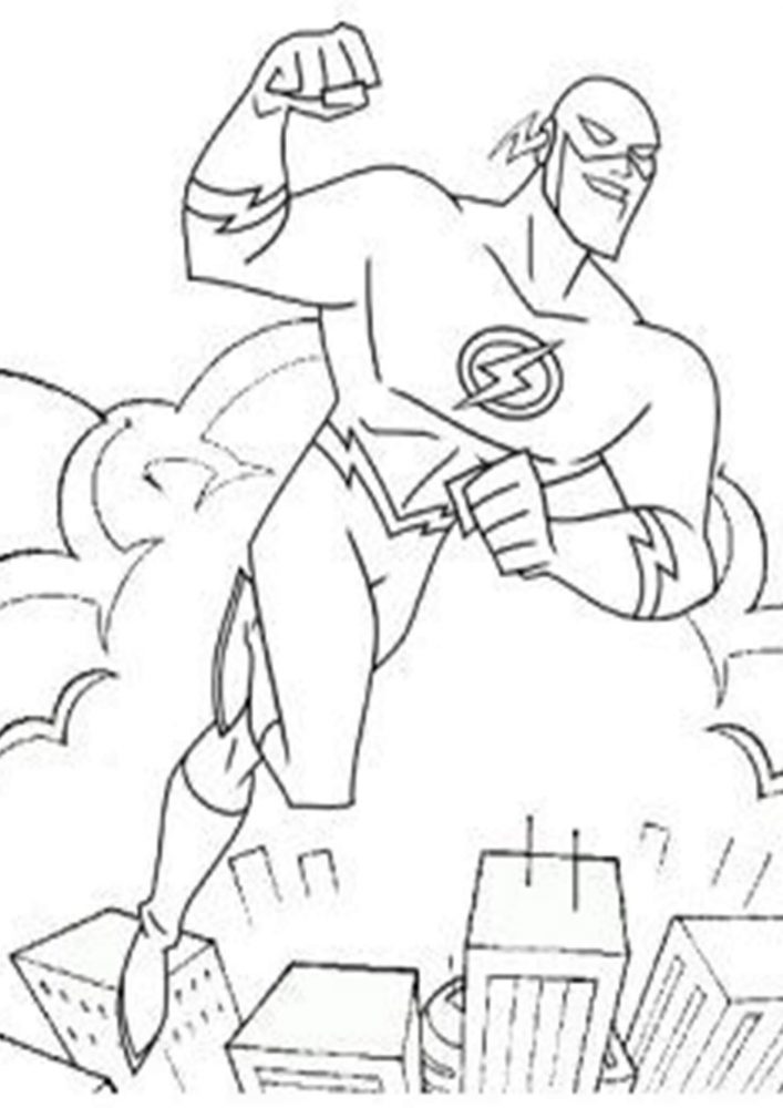 Free easy to print flash coloring pages