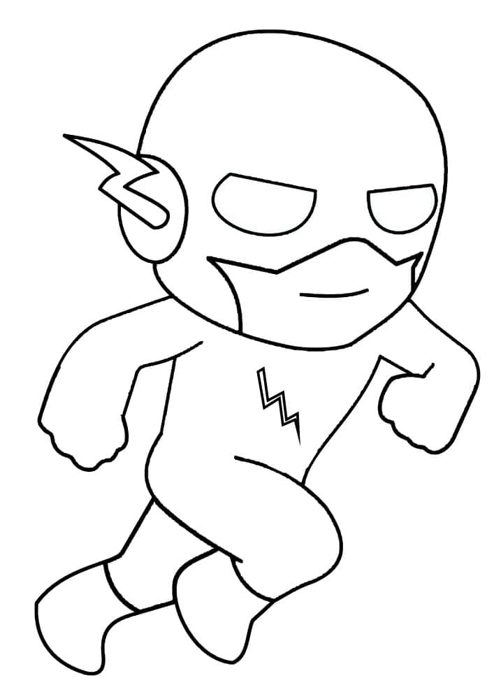 Cute the flash coloring page