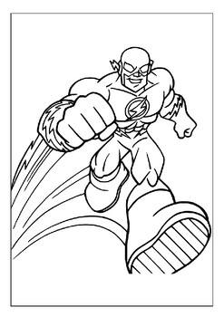 Immerse yourself in the world of the flash with our printable coloring pages