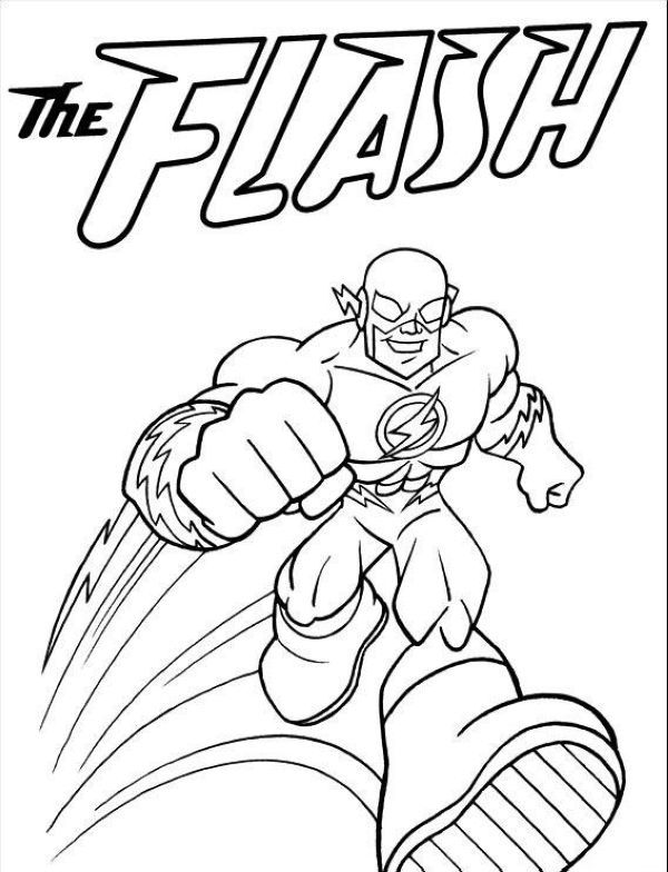 The flash coloring pages pdf to print