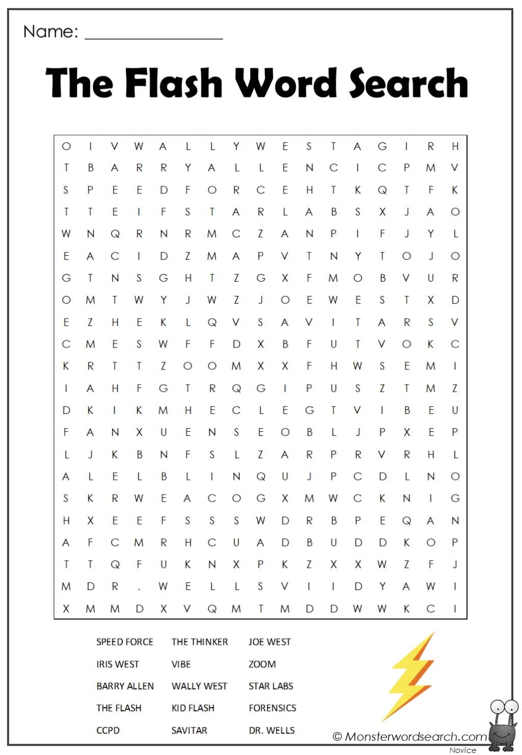 The flash word search