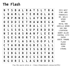 The flash word search