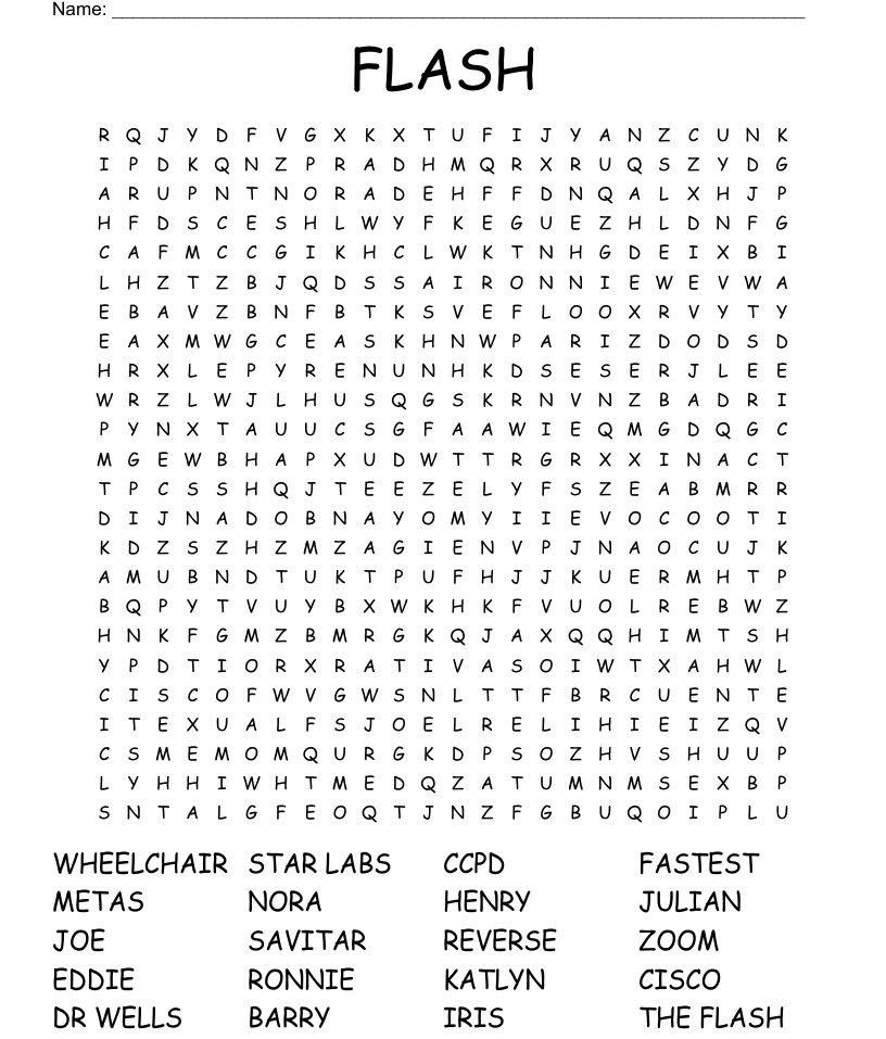 Flash word search