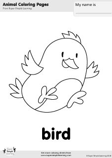 Free bird coloring page from super simple learning super coloring pages coloring pages bird coloring pages