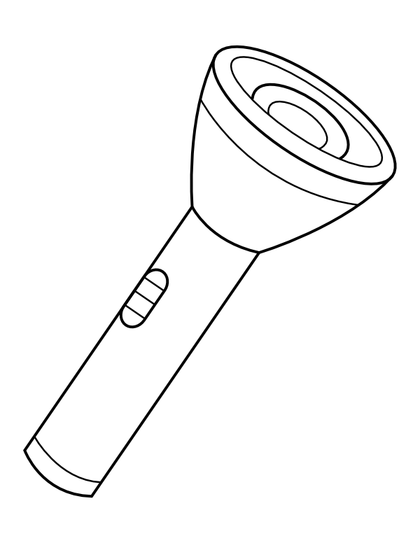 Printable flashlight coloring page