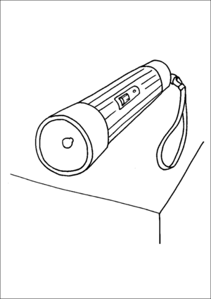 Flashlight coloring page