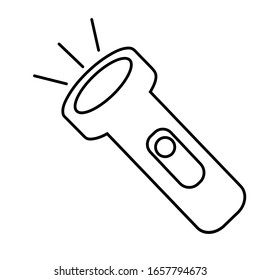 Flashlight torch vector illustration simple hand stock vector royalty free