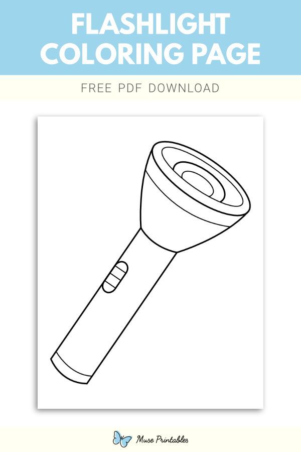 Free flashlight coloring page flashlight coloring pages flashlight craft