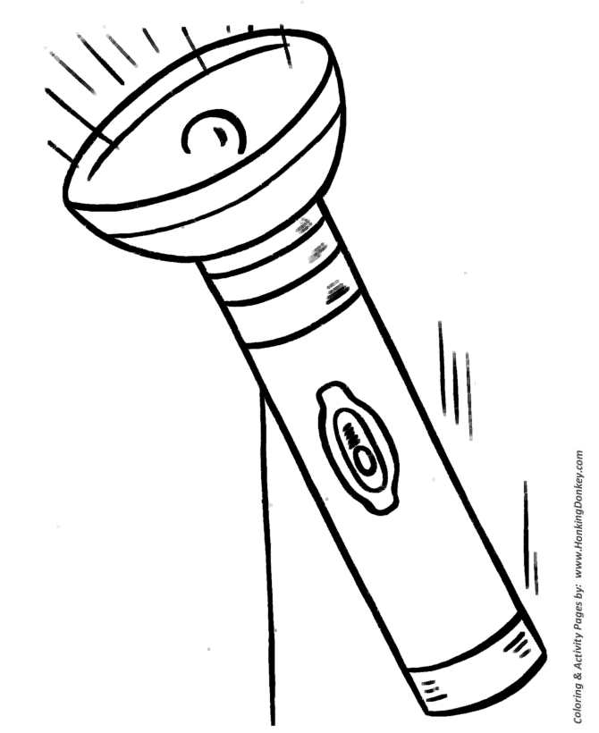 Easy coloring pages flashlight easy coloring activity pages for prek and primary kids