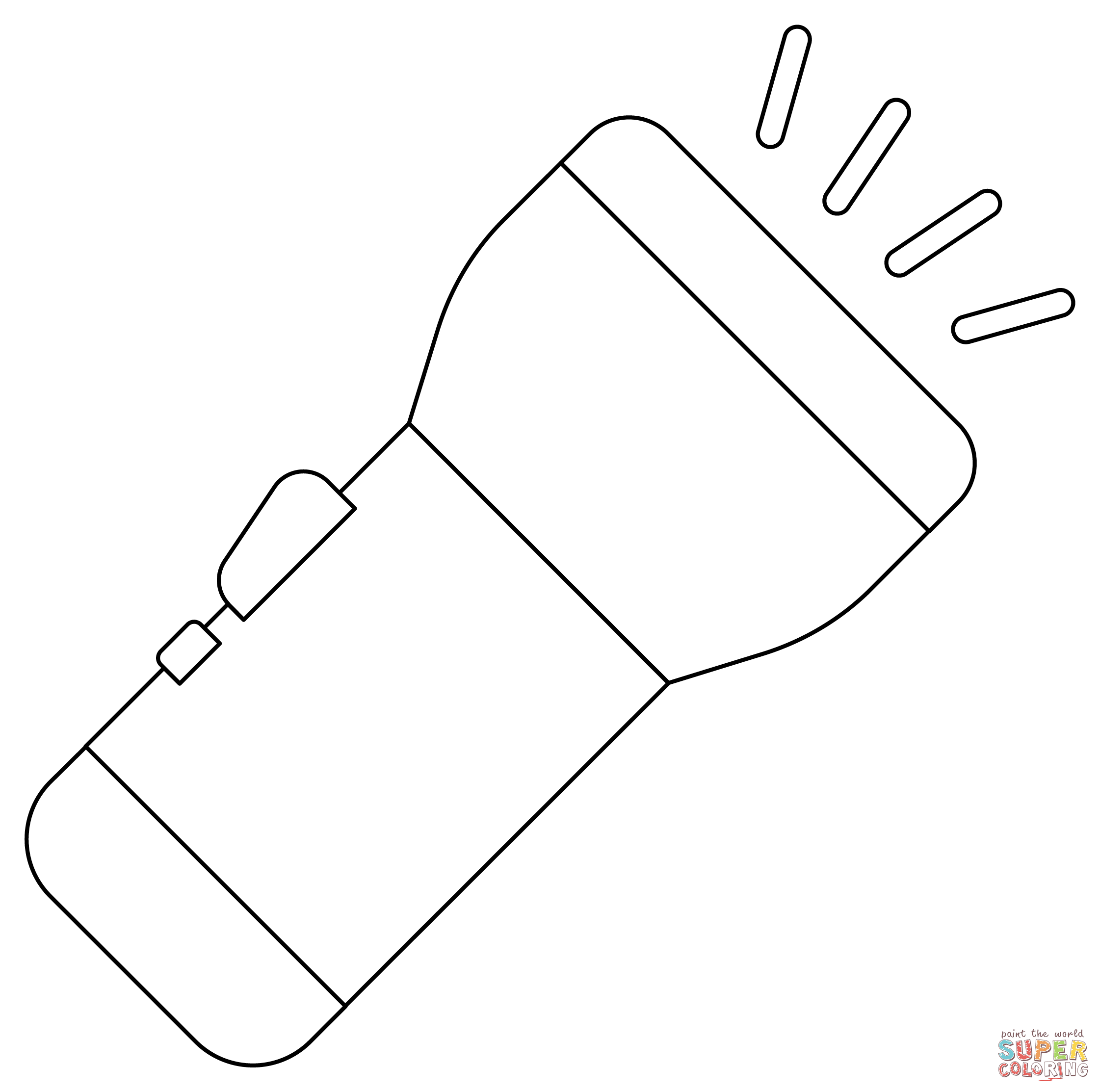 Flashlight coloring page free printable coloring pages