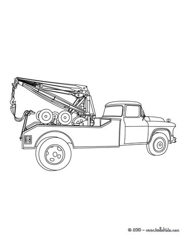 Tow truck coloring pages