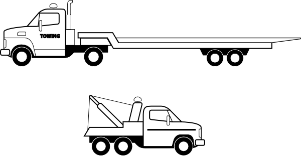 Flatbed truck clip art at