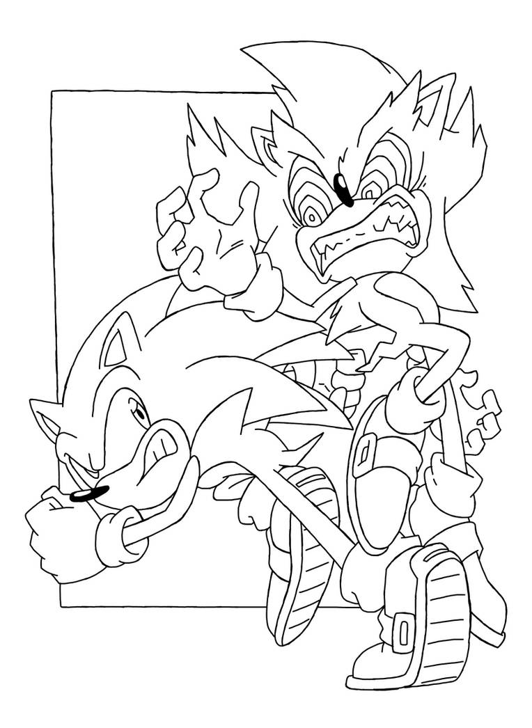 Sonic vs fleetway by tracy yardley coloring page by lorenzocantu on