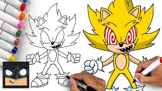 How to draw fleetway sonic draw color tutorial