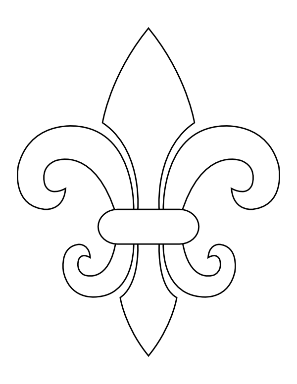 Printable fleur de lis coloring page