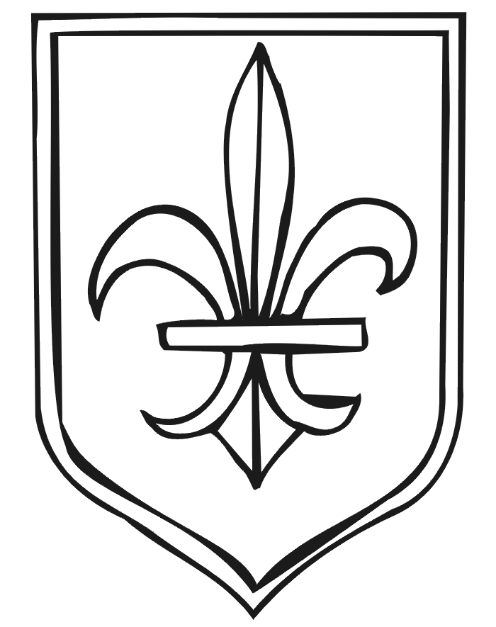 Coat of arms coloring page fleur de lis