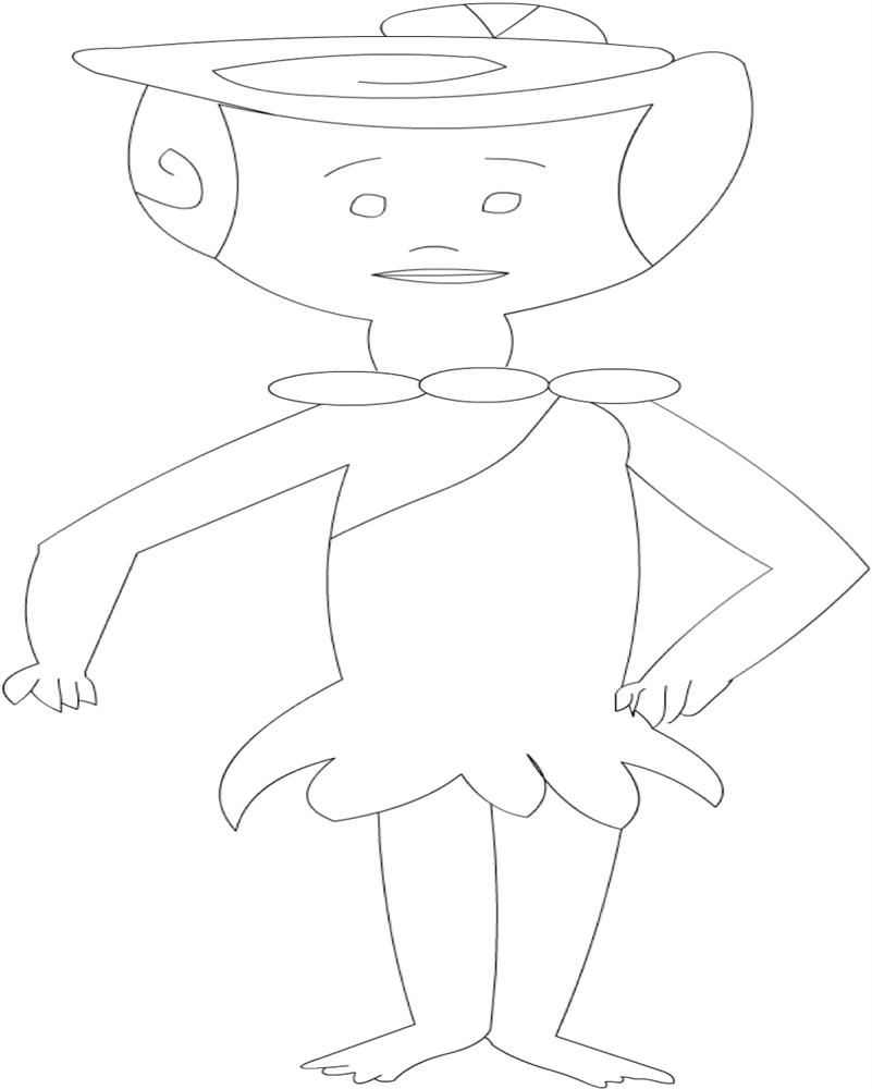 Wilma flintstone printable coloring page for kids