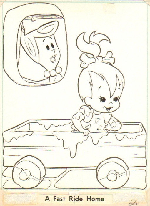 Flintstones coloring book page wilma pebbles in steven ngs hanna barbera the flintstones and the jetsons ic art gallery room