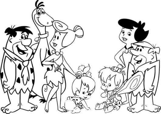 Pin en flintstone coloring and activity page