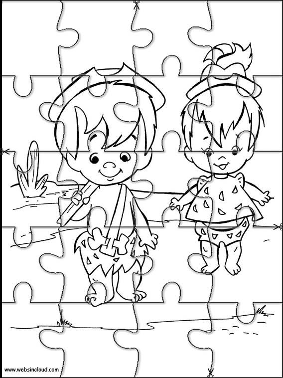 Printable jigsaw puzzles to cut out for kids the flintstones coloring pages puzzle piece crafts color puzzle flintstones