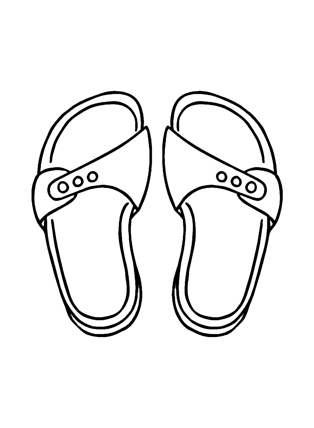 Sandals coloring pages printable for free download