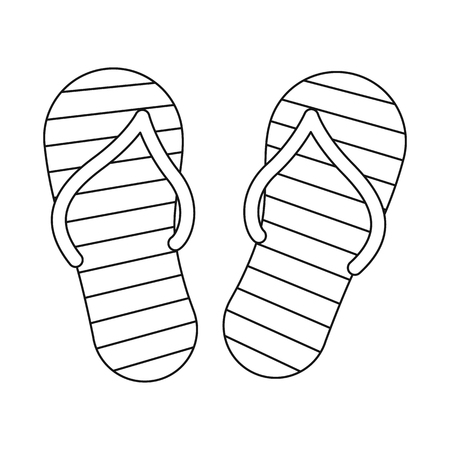 Flip flop coloring pages stock vector illustration and royalty free flip flop coloring pages clipart