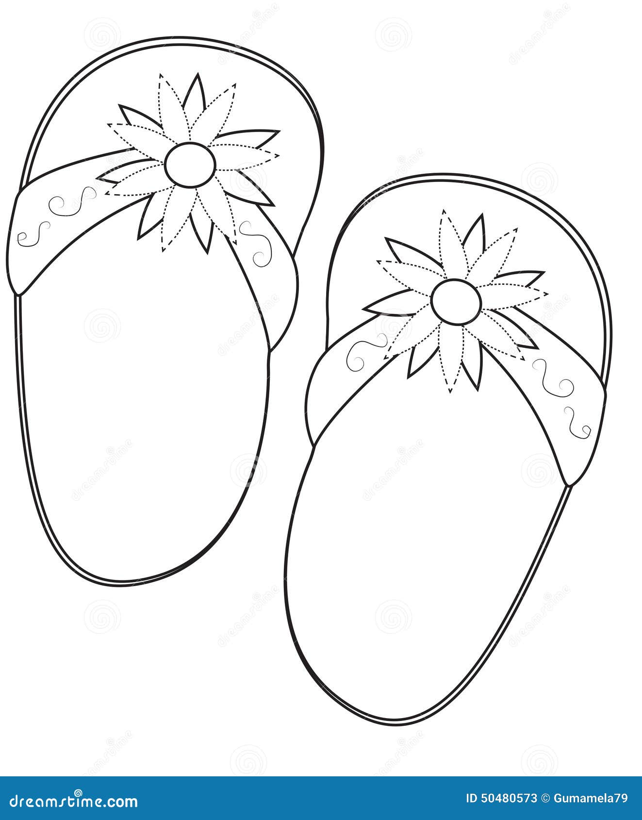 Slippers coloring stock illustrations â slippers coloring stock illustrations vectors clipart