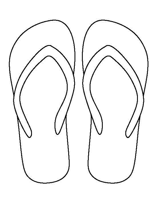 Free printable flip flop template