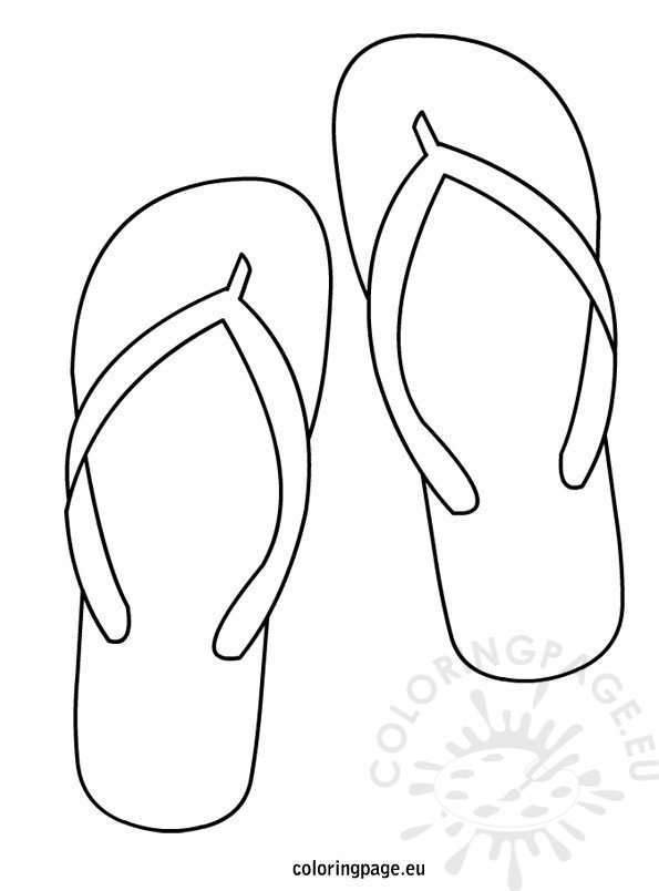 Flip flop coloring page coloring page