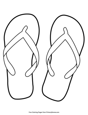 Flip flops coloring page â free printable pdf from