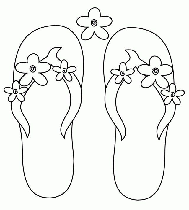 Wonderful photo of flip flop coloring pages