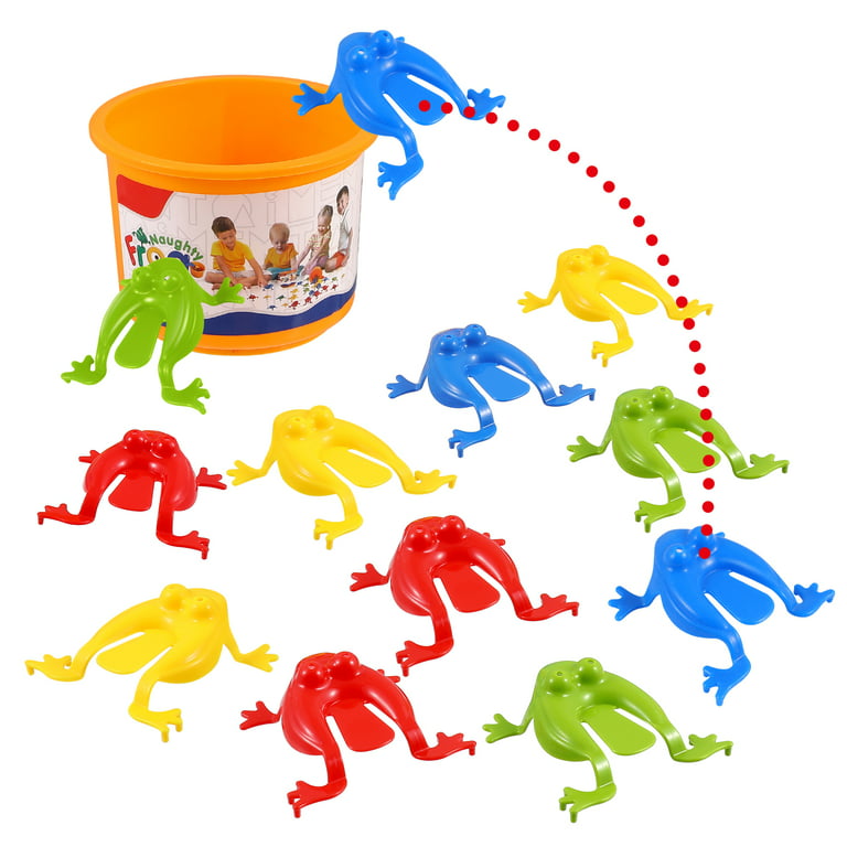 Pcs jumping leap frog toy plastic jumping frogs funny bouncing frog toys for kids easter birthdays party favors