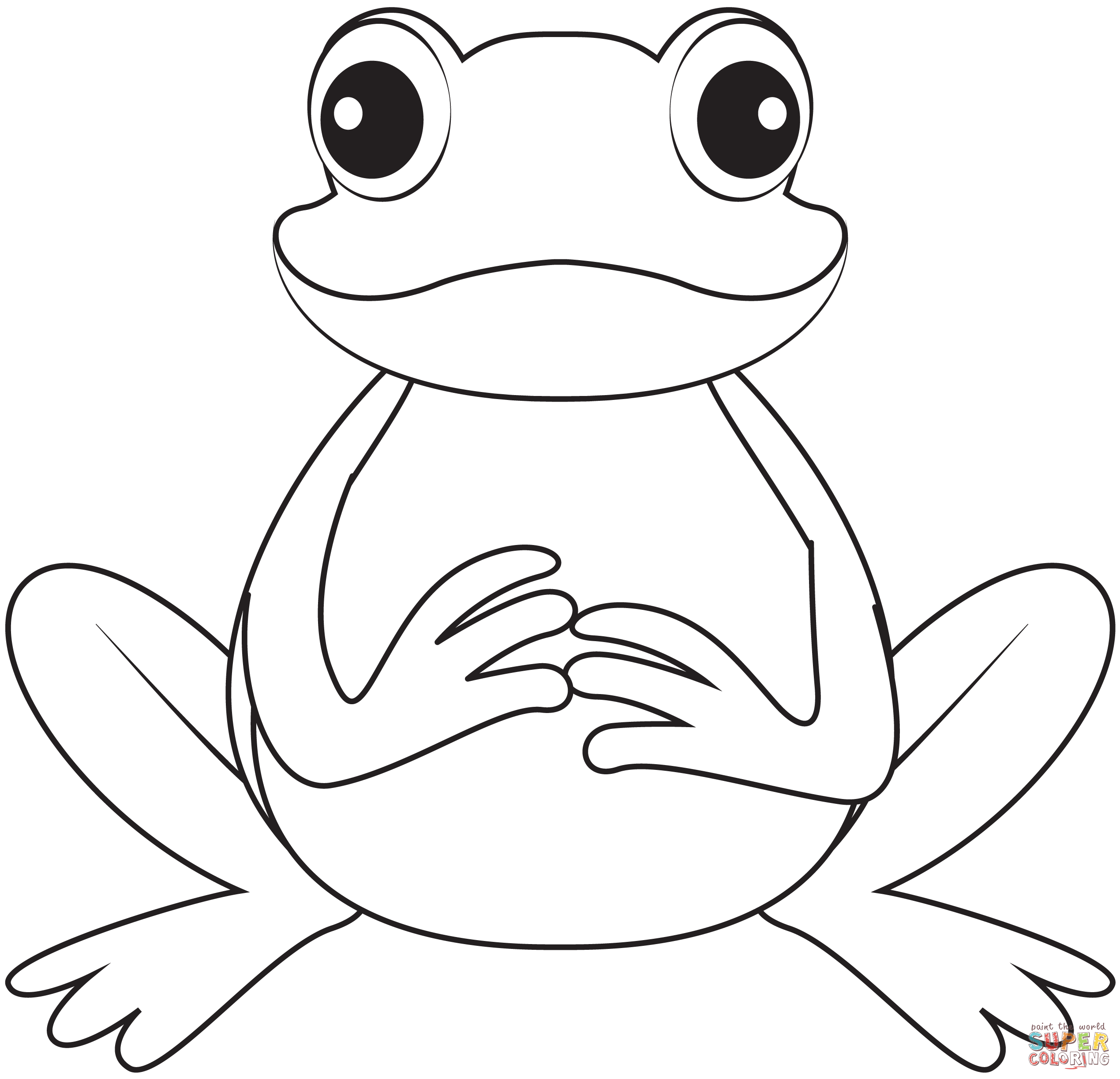 Frog coloring page free printable coloring pages