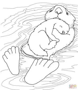 Good night little sea otter baby coloring pages coloring pages coloring pages for kids