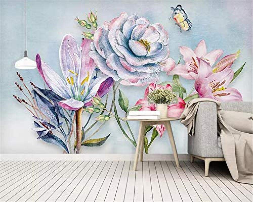 Acuarela color floral mariposa planta serie hd impriãn art print wall painting poster picture gran mural de papel pintado pared dormitorio de tar sala de tar fondo no tejido