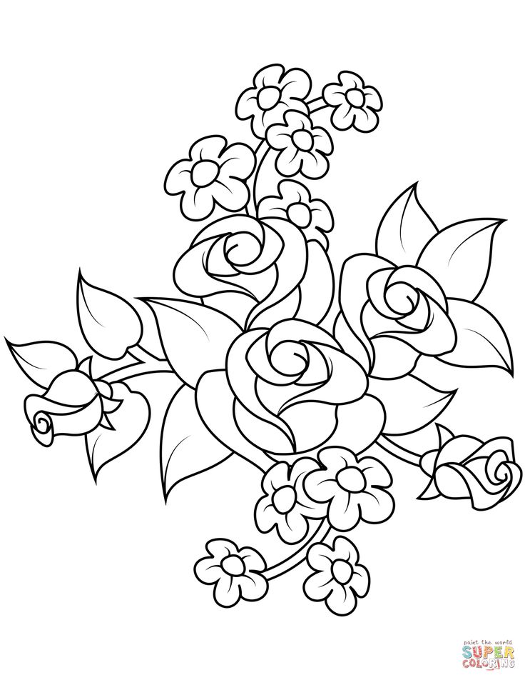 Flores pa colorir â modelos lindos pa imprimir e pint flower coloring pages rose coloring pages flower drawing