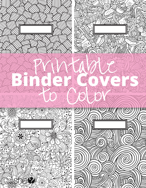 Printable binder covers to color free download for back