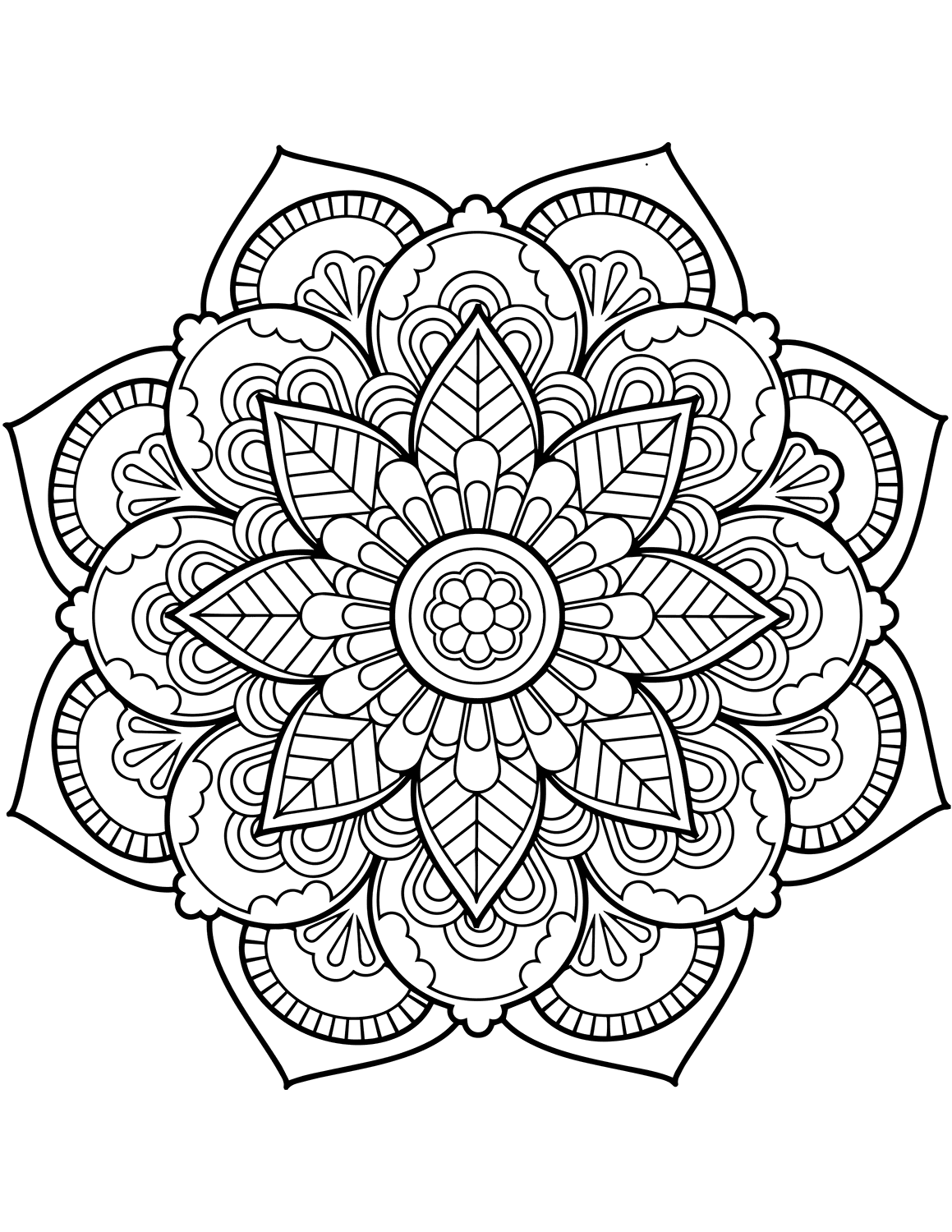 Flower mandala coloring pages