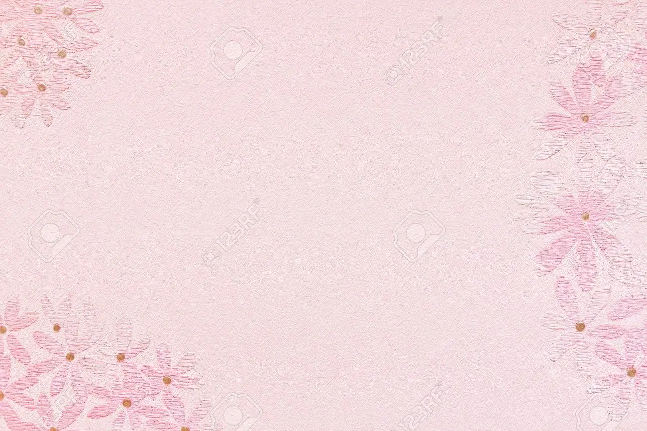 Sakura Pink Flower Blossoms Background. Floral Print Texture Stock