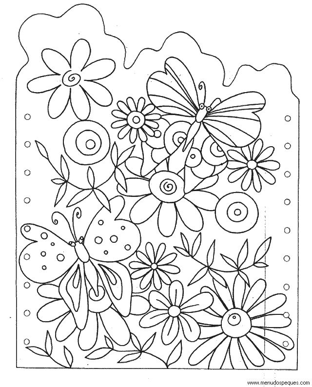 Dibujos primavera pãginas para colorear lindas dibujos flor para colorear dibujos para colorear