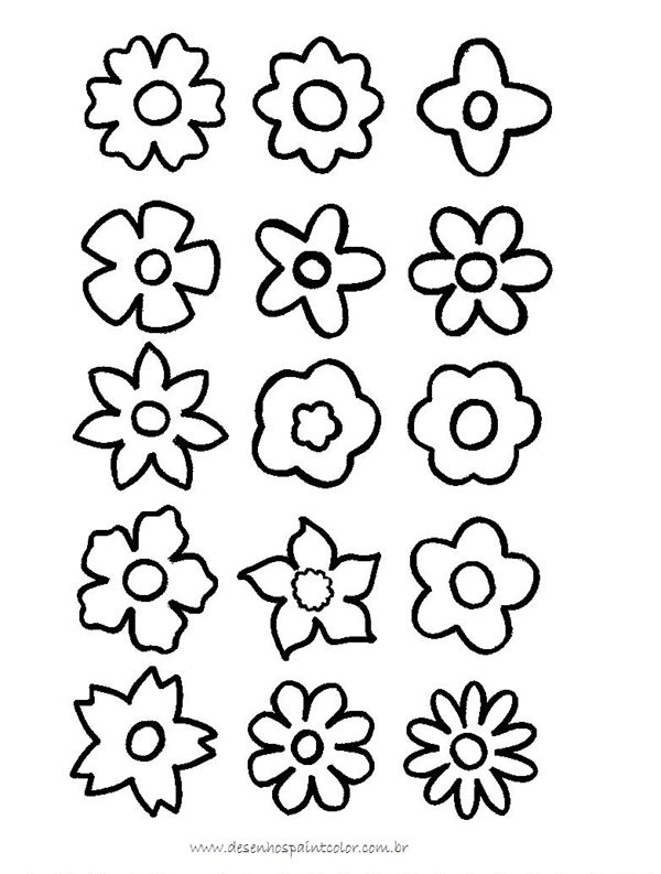 Desenhos de flores ideias para imprimir e colorir