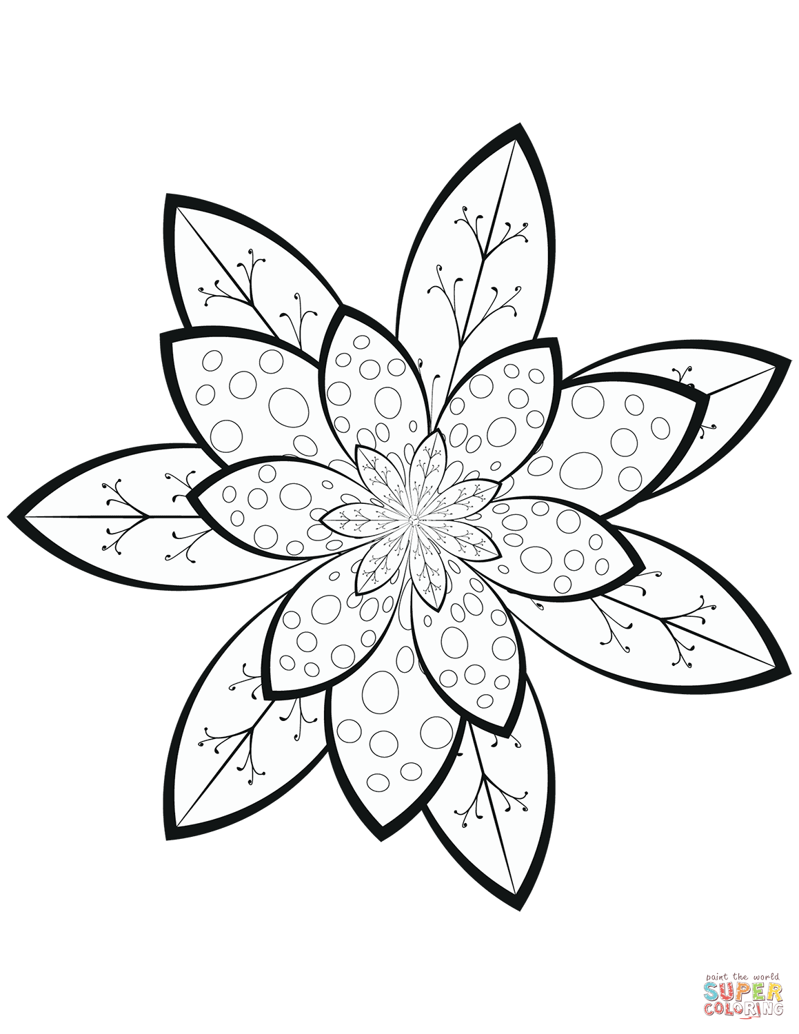 Dibujo de patrãn de flores para colorear dibujos para colorear imprimir gratis