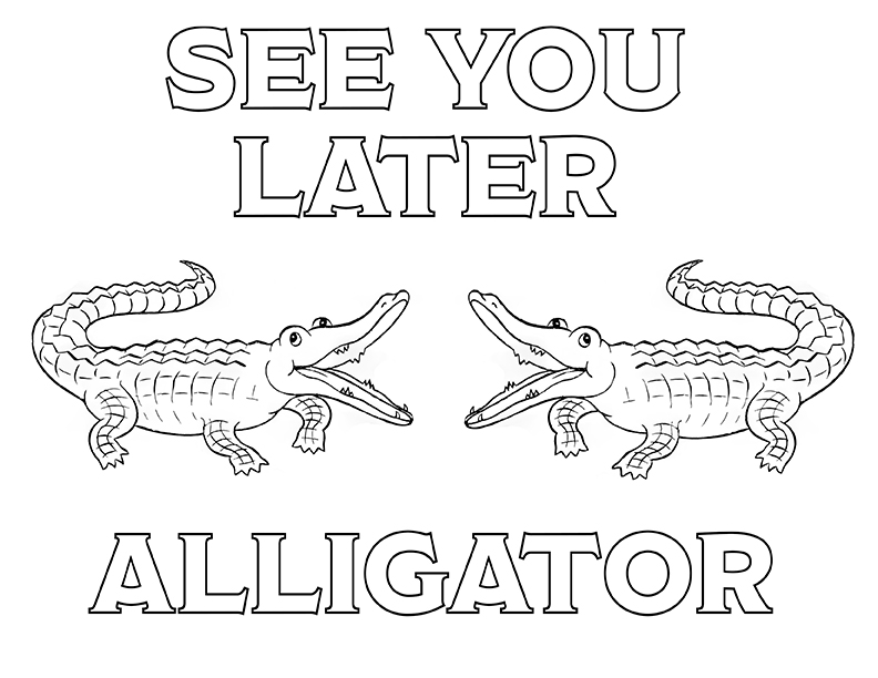 Alligator coloring pages