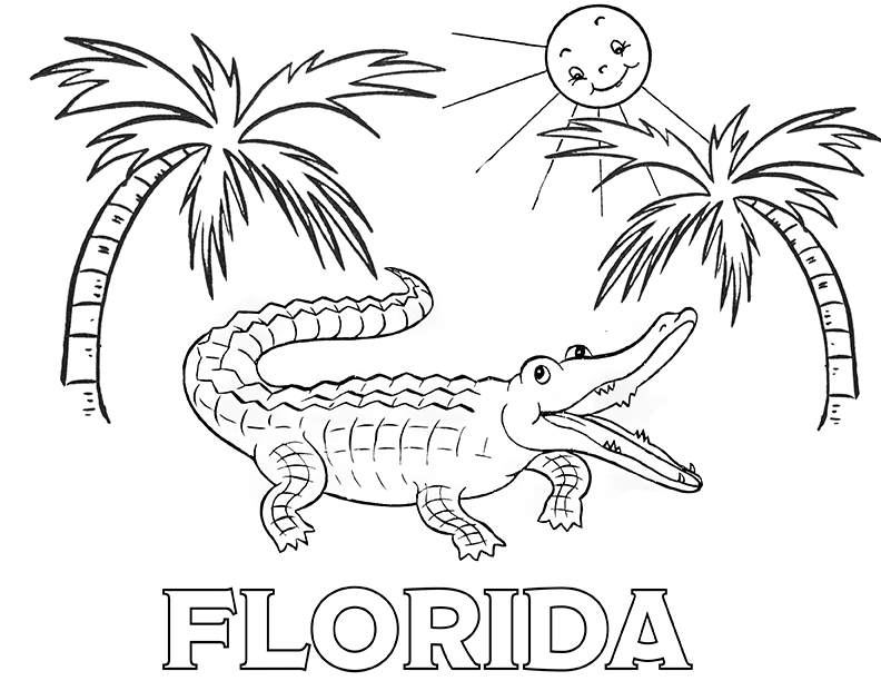 Alligator coloring pages