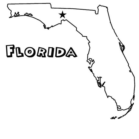 Florida map coloring pages florida state colors map of florida coloring book pages